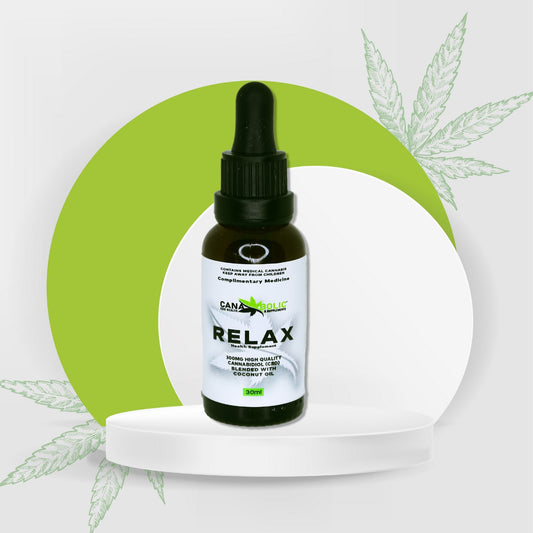 Canabolic Relax CBD Oil 300MG Cannabidiol CBD 30ml - Blended with Coconut oil